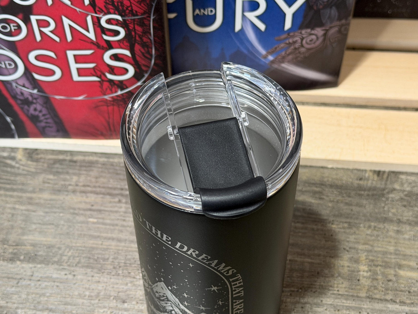 ACOTAR Inspired Can Cooler & 14oz Tumbler | 4-in-1 Fantasy Bookish Drinkware | Romantasy Gift