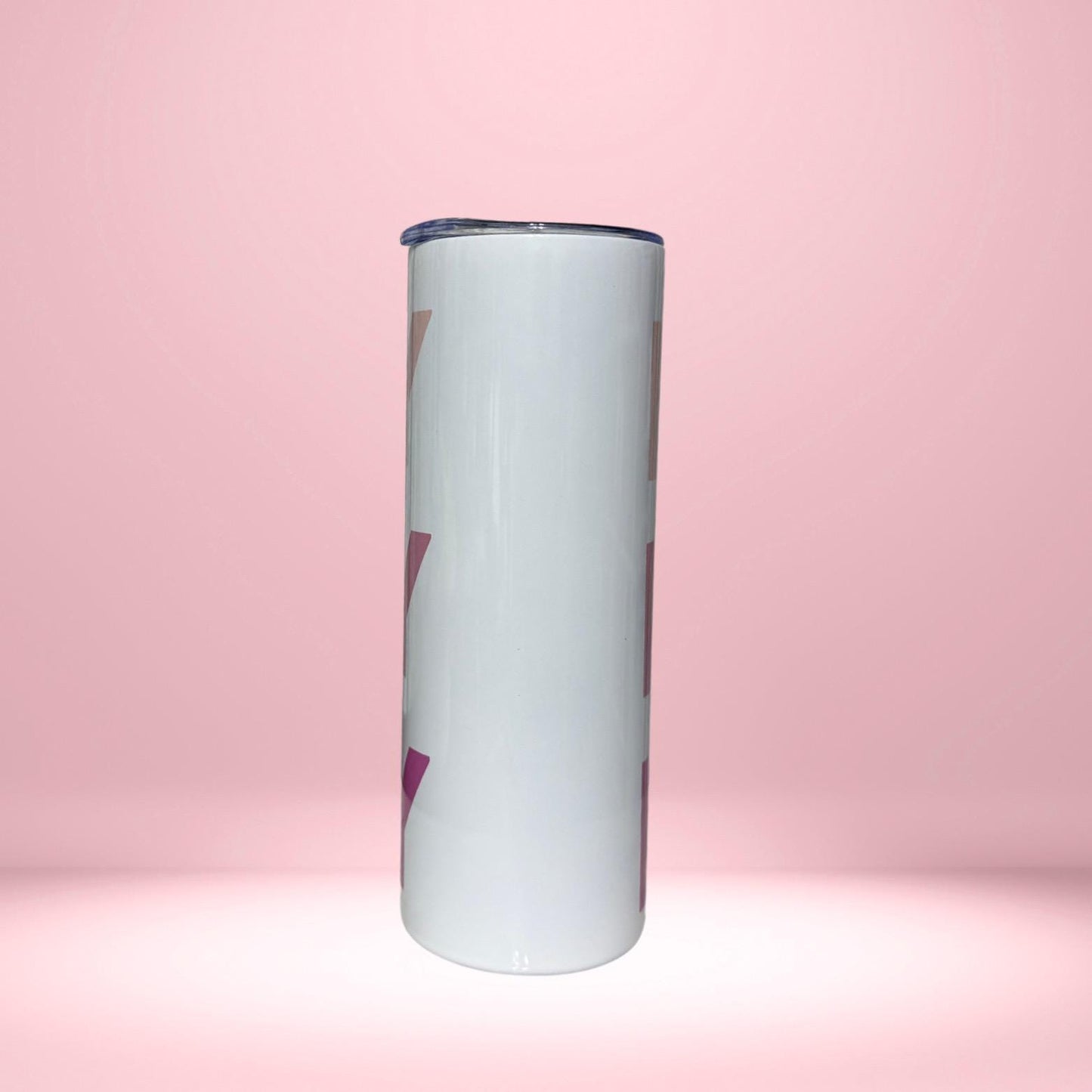 Pray On It, Over It, Through It Tumbler | Pink Christian Motivational Drinkware