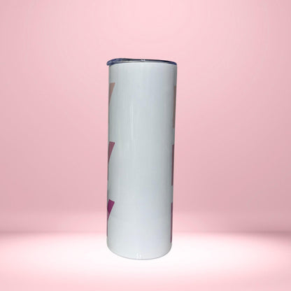 Pray On It, Over It, Through It Tumbler | Pink Christian Motivational Drinkware