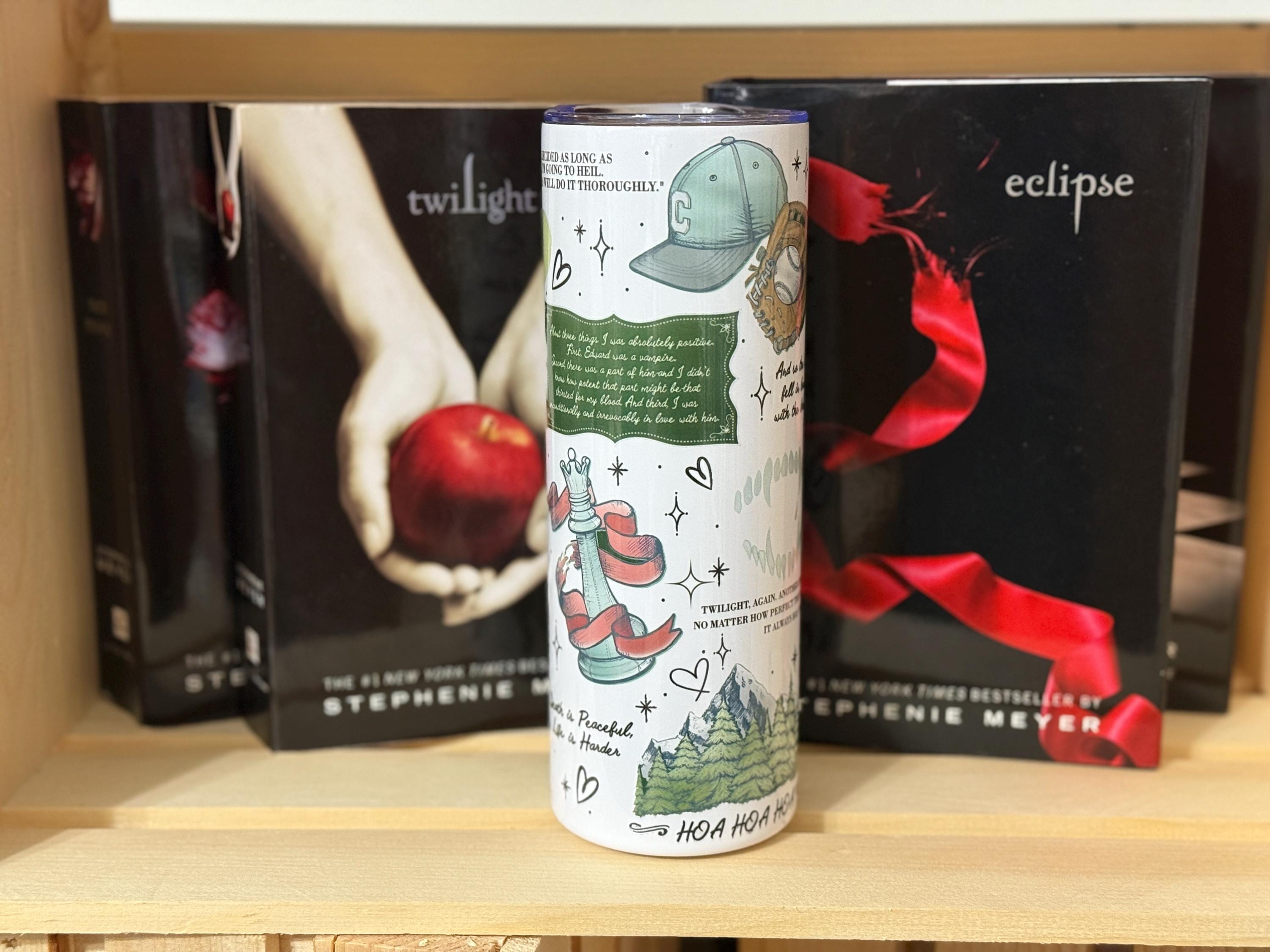 Twilight-Inspired Tumbler | “And So the Lion Fell in Love” | Illustrated Bookish Cup for Team Edward or Team Jacob Fans