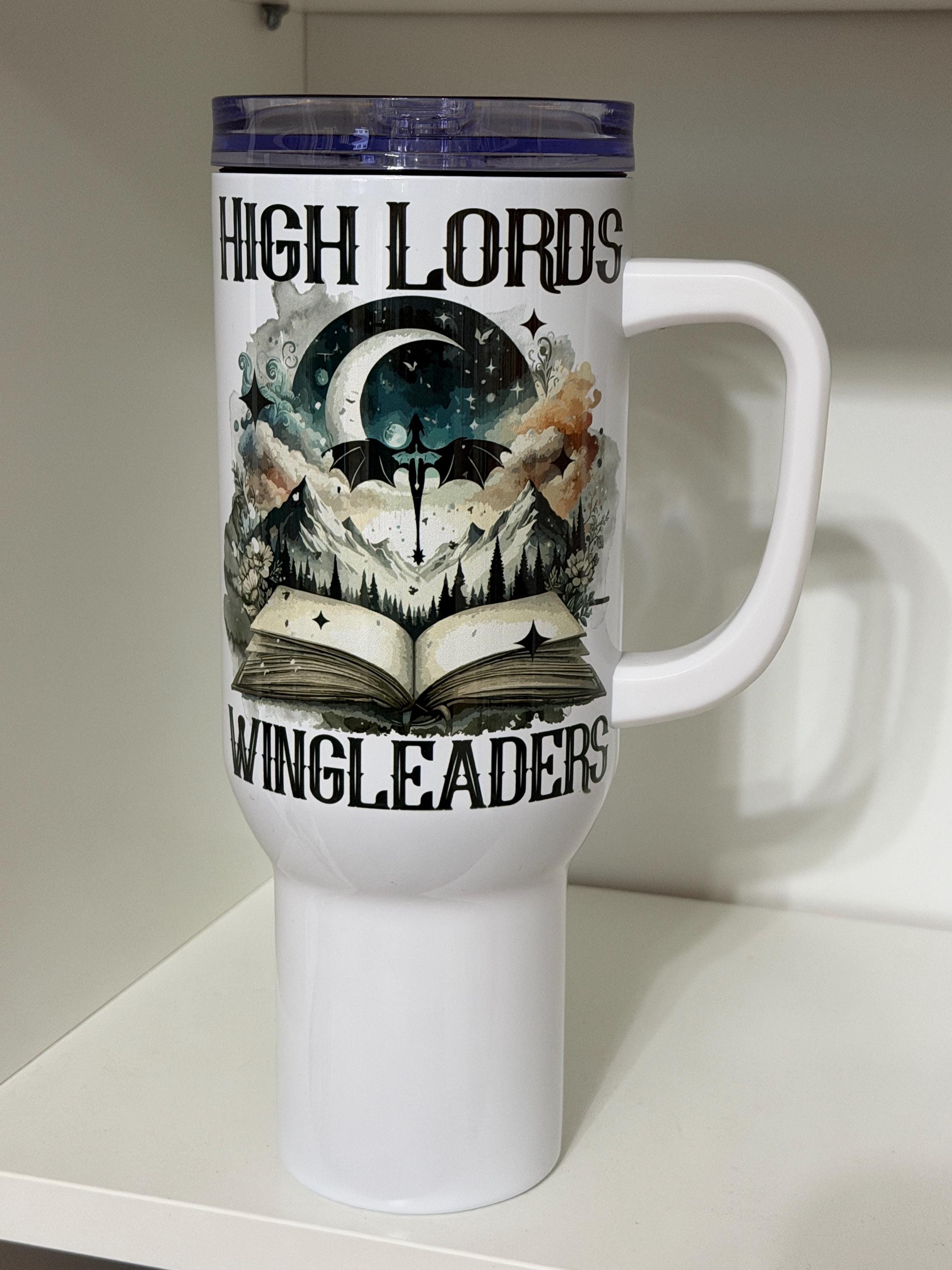 40oz High Lords Wing Leaders Fantasy Bookish Dragon Tumbler | Romantasy Reader Gift | Dark Academia Book Lover Cup