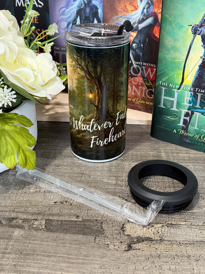 Throne of Glass Inspired 4 in 1 Can Cooler | To Whatever End Fireheart Quote | Aelin Galathynius Tumbler | Fantasy Bookish Cup | Reader Gift