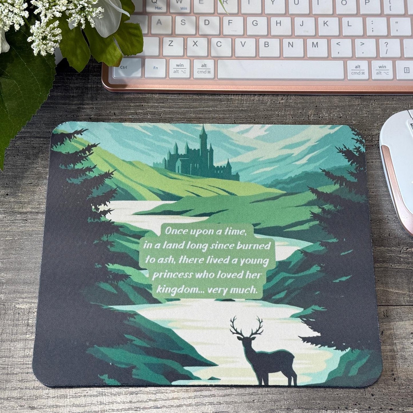 Throne of Glass Inspired Mouse Pad Set | Fantasy Desk Mats with Quotes | Sorceress, Castle & Rattle the Stars Designs