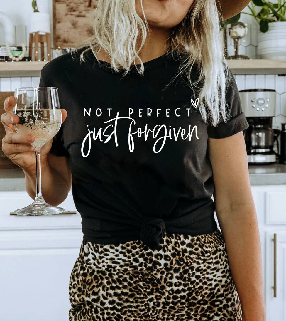 Not Perfect Just - Christian T-Shirt