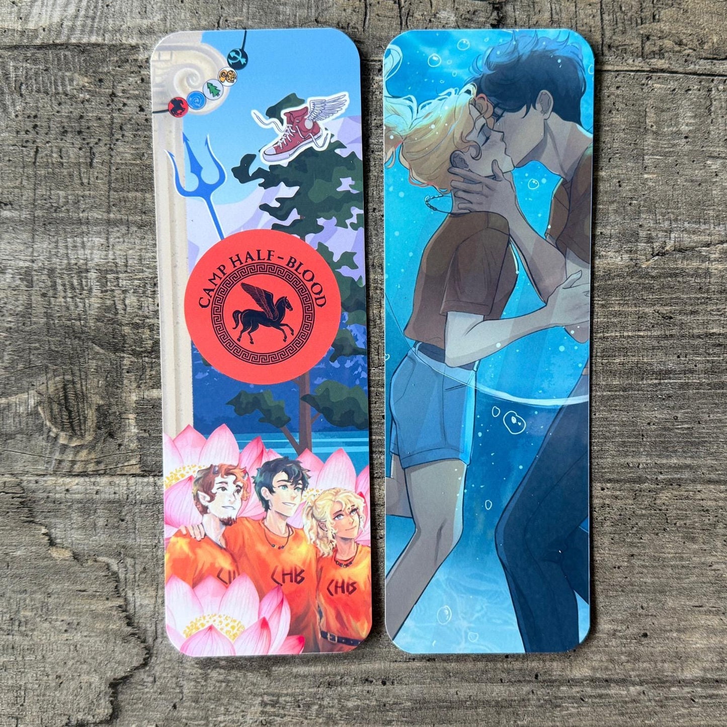 Camp Half-Blood Percy Jackson Bookmark Set – 8 Glossy Bookmarks Featuring Annabeth, Percy, and Iconic Camp Imagery