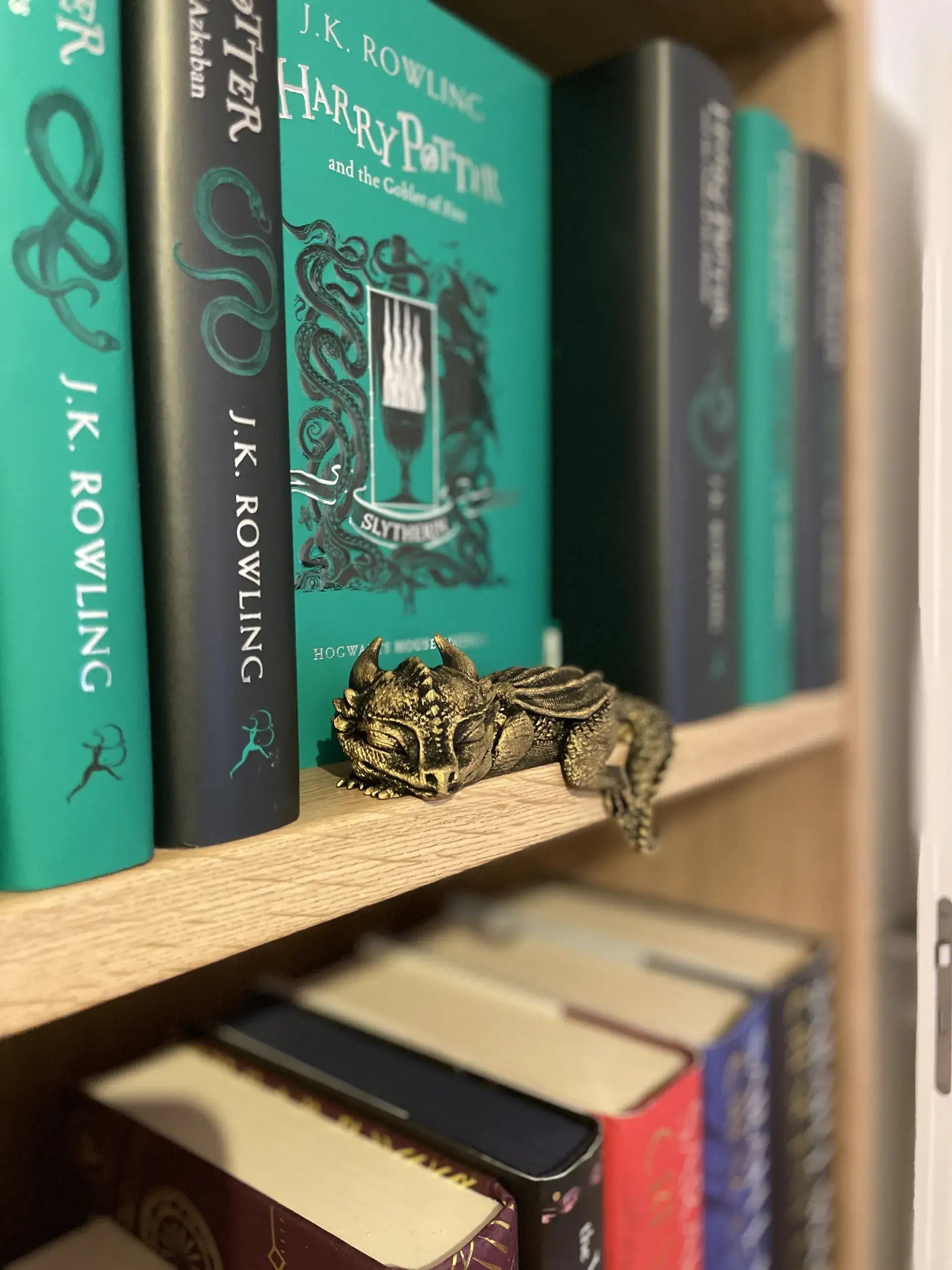 3D Printed Sleeping Baby Dragon – Book Nook & Shelf Accent