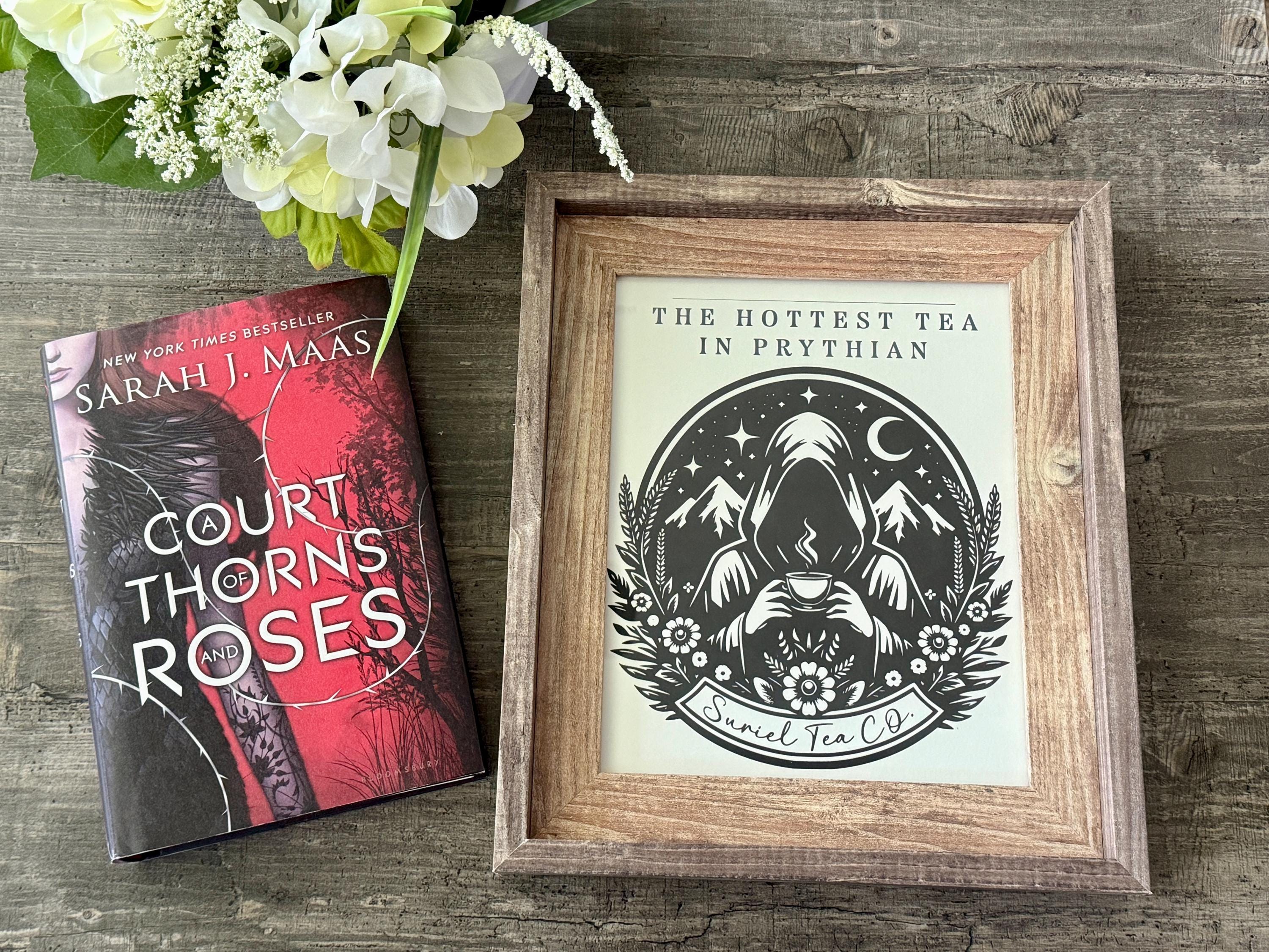 Bookish Frame | ACOTAR Inspired Shelf Frame | Suriel Tea Co. | A Court of Thorns and Roses Bookish DecorBookish Frame |