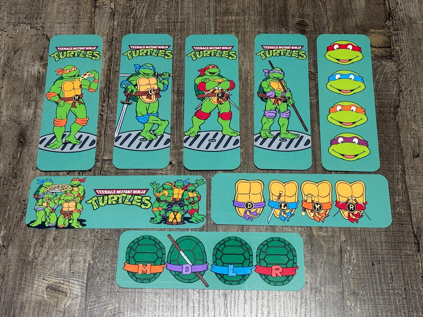 TMNT-Inspired Bookmark Set – Retro Ninja Turtle Fan Art Bookmarks