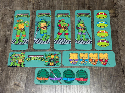 TMNT-Inspired Bookmark Set – Retro Ninja Turtle Fan Art Bookmarks