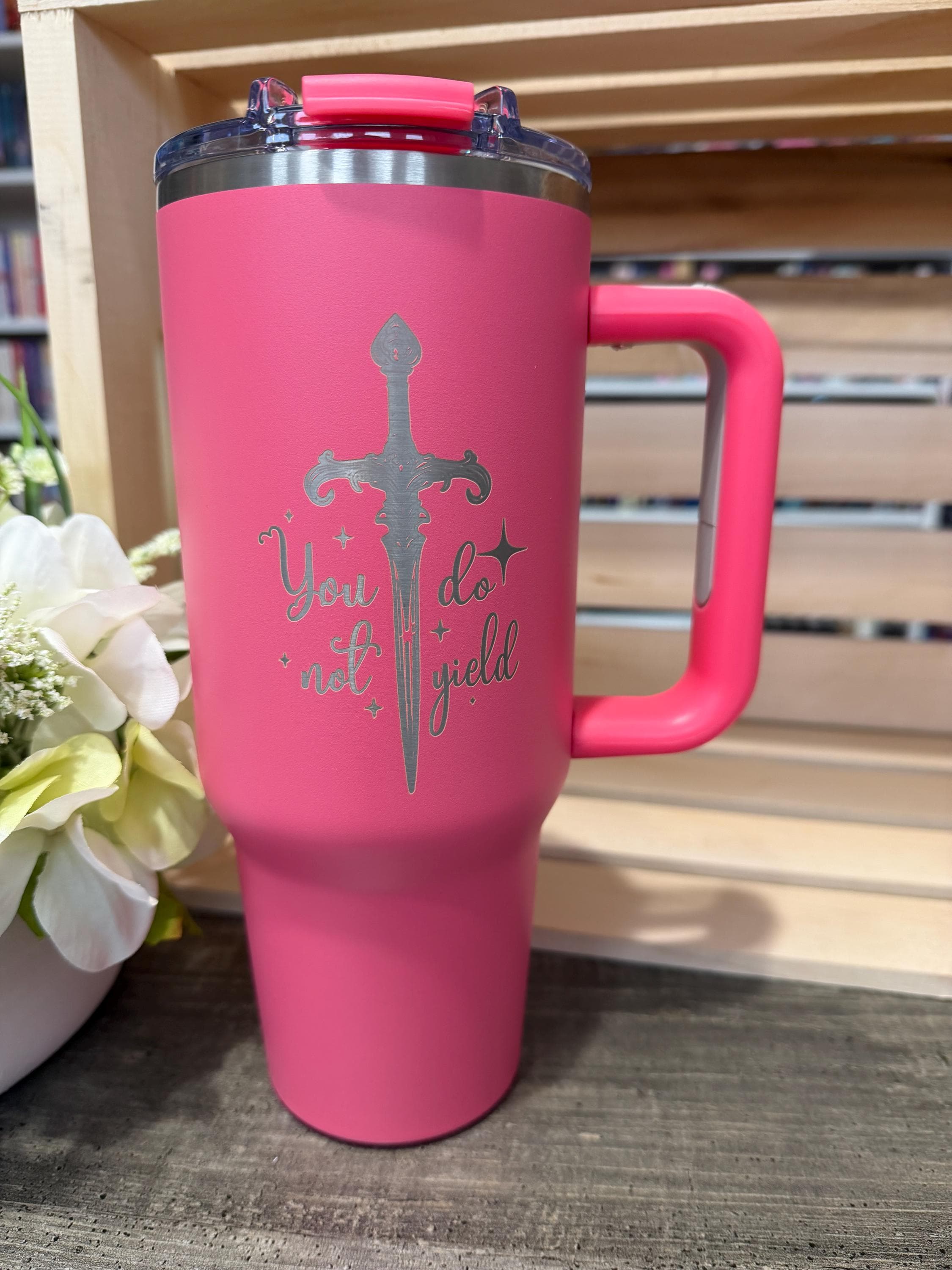 You Do Not Yield 40oz Tumbler | Throne of Glass Inspired | Fantasy Bookish Cup | Sarah J. Maas Inspired Gift | Engraved Stainless Steel