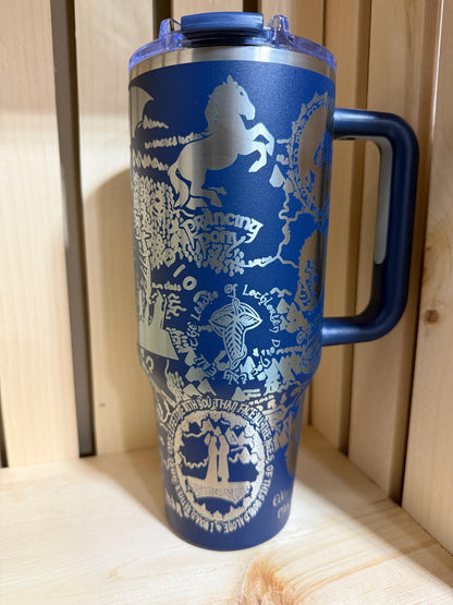 Lord of the Rings 40oz Engraved Tumbler | LOTR Stanley Style Cup | One Ring Fantasy Travel Mug | Tolkien Bookish Gift | Middle Earth Cup