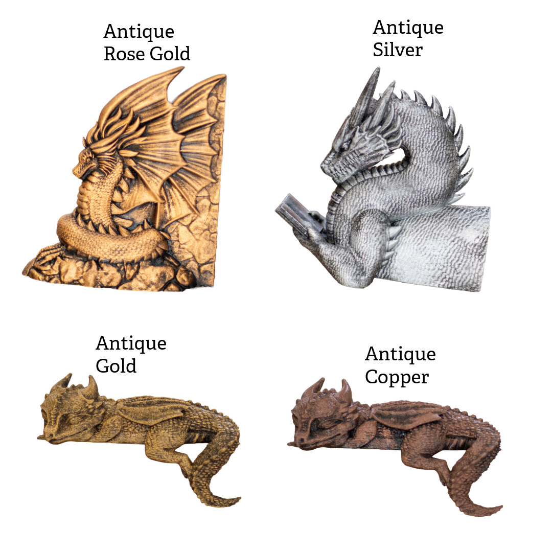 3D Printed Sleeping Baby Dragon – Book Nook & Shelf Accent