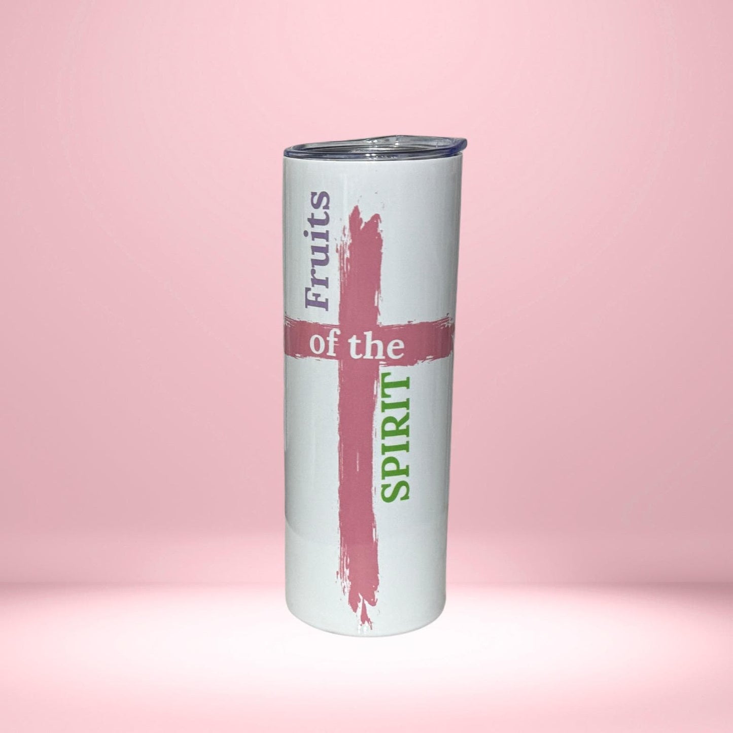 Fruits of the Spirit Tumbler | Christian Faith Drinkware with Galatians 5 Design