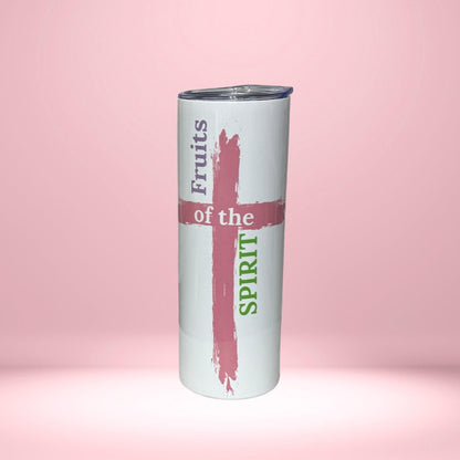 Fruits of the Spirit Tumbler | Christian Faith Drinkware with Galatians 5 Design