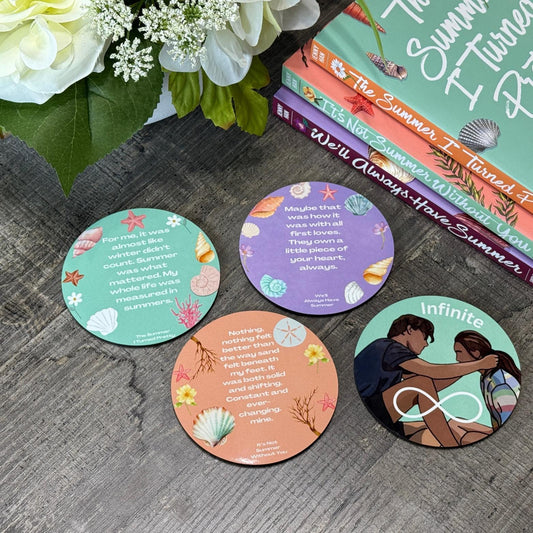 The Summer I Turned Pretty Quote Coaster Set | Pastel Beach YA Aesthetic Gift