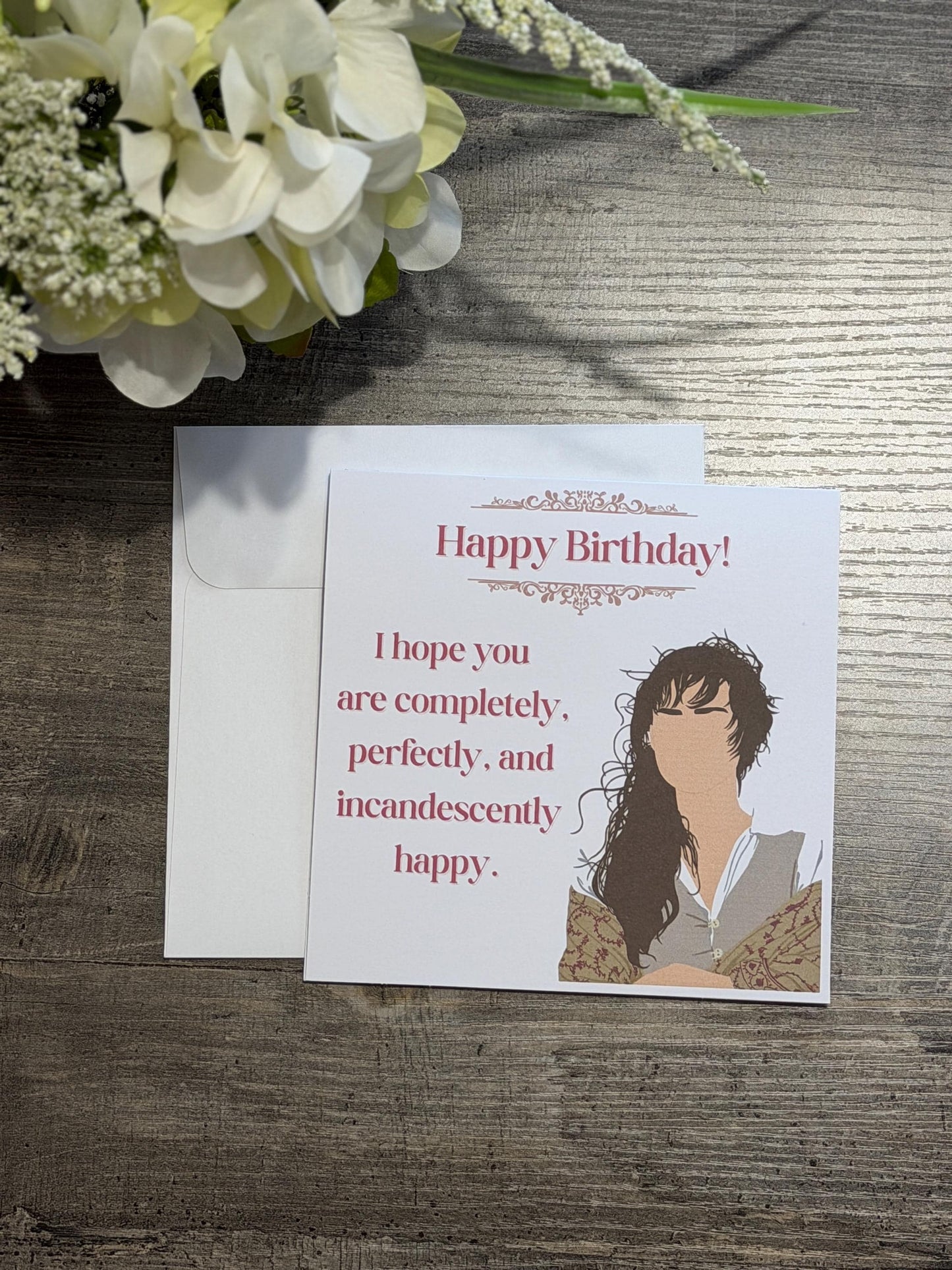 Elizabeth Bennet Birthday Card – Pride and Prejudice Quote Literary Greeting Card