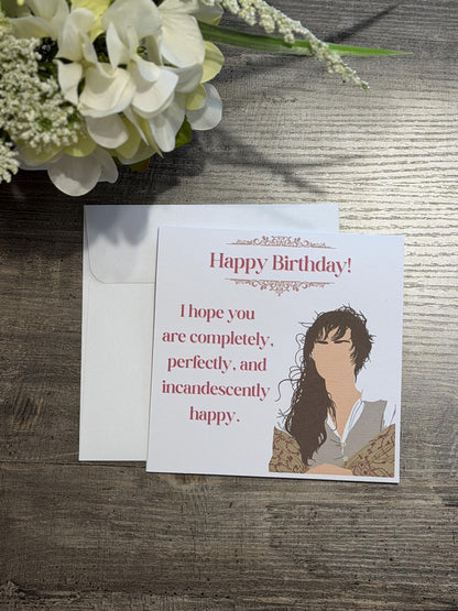 Elizabeth Bennet Birthday Card – Pride and Prejudice Quote Literary Greeting Card