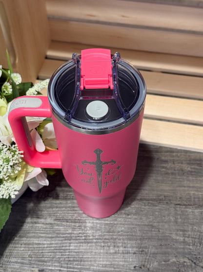You Do Not Yield 40oz Tumbler | Throne of Glass Inspired | Fantasy Bookish Cup | Sarah J. Maas Inspired Gift | Engraved Stainless Steel