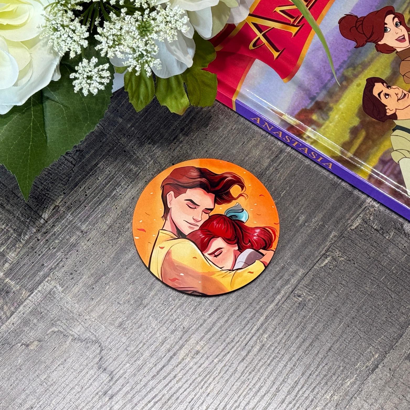 Anastasia Coaster Set | Heartfelt Animated Romance Fan Art Gift