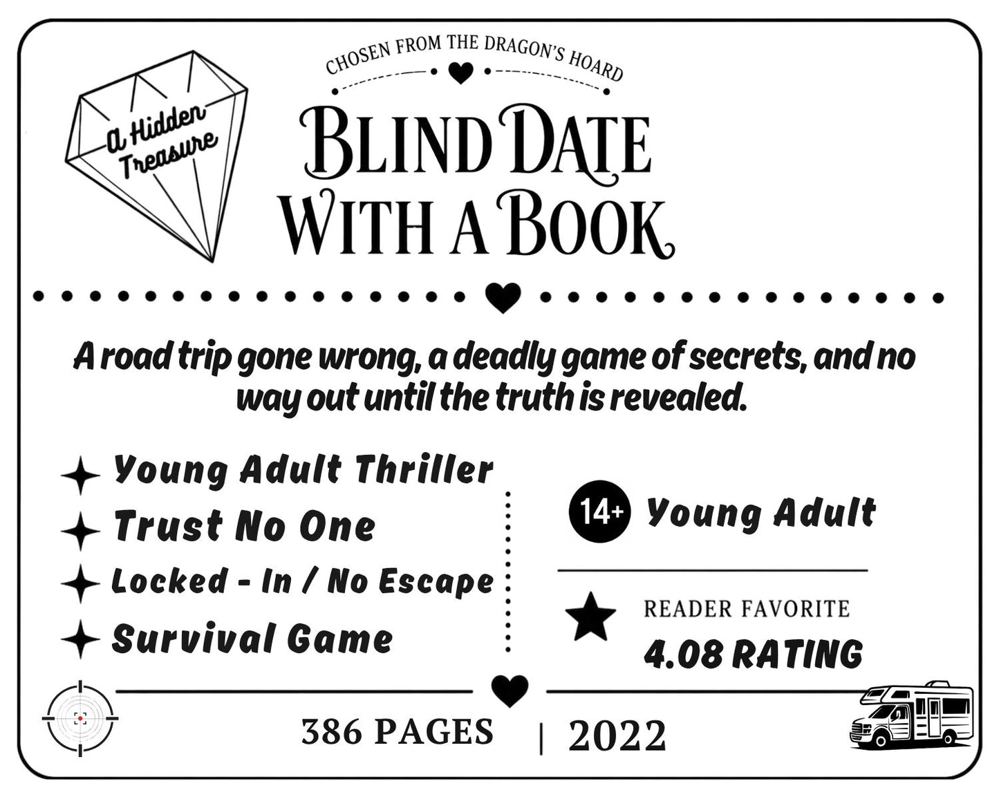 Blind Date With a Book | Surprise Wrapped Book Gift Set with Scrunchie, Stickers & More - Multiple Options to Choose from!